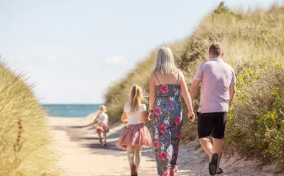 Skagen Sydstrand Camping Skagen Strand Nedgang Solskinsdag