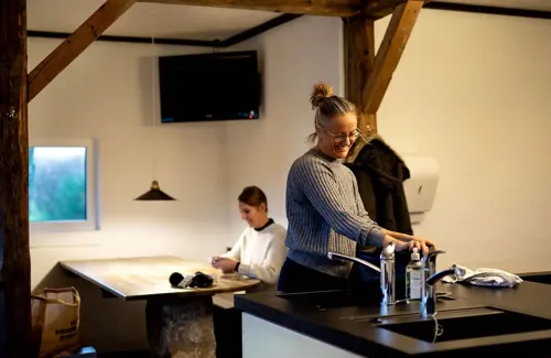 Hvidbjerg Strand Camping Resort Servicebygning Koekken Vask